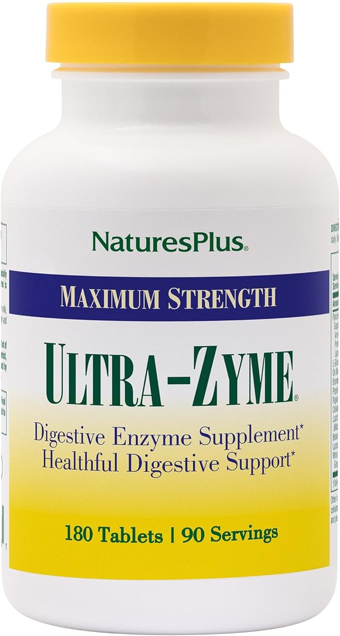 NaturesPlus Ultra-Zyme Maximum Strength Digestive Enzymes 180 Tabs