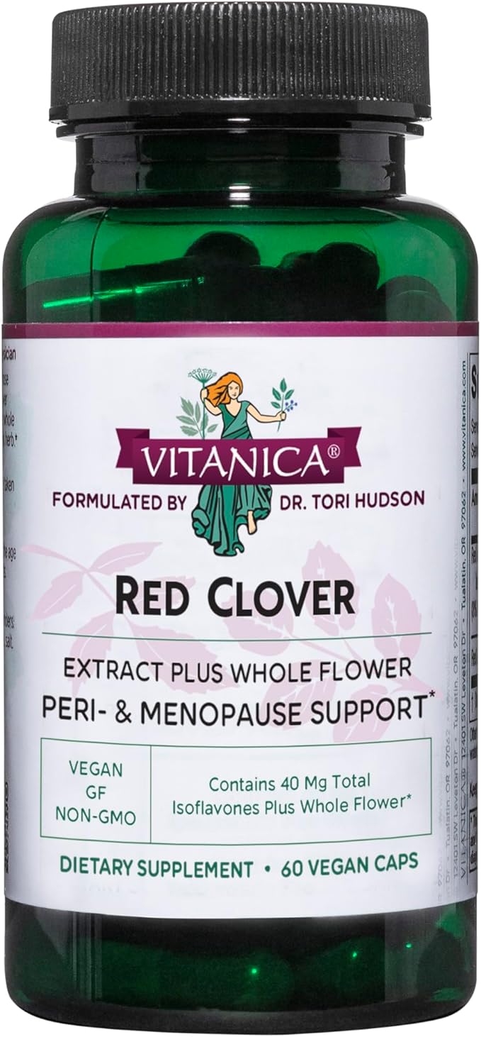 Vitanica Red Clover Blossom 500mg 8% Isoflavones 60 Caps