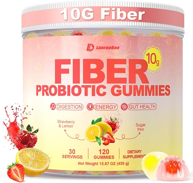 Fiber + Probiotics + Digestive Enzymes Gummies 120 Count