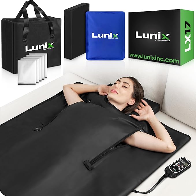 Lunix LX17 Infrared Sauna Blanket, Adjustable Heat 77–176°F