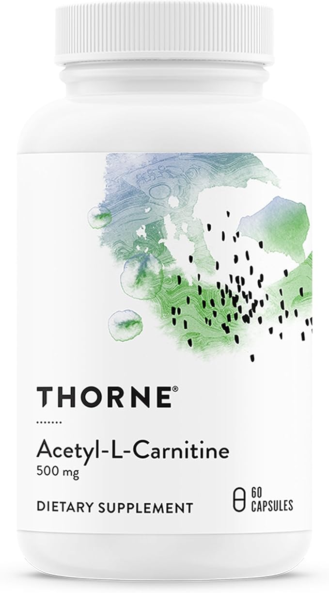 Thorne Acetyl-L-Carnitine 500mg Third-Party Certified, 60 Capsules