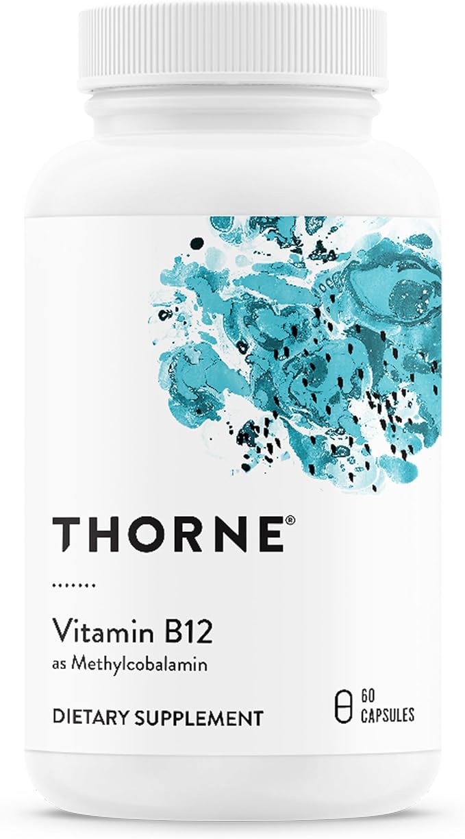 Thorne Vitamin B12 Methylcobalamin Third-Party Certified, 60 Capsules