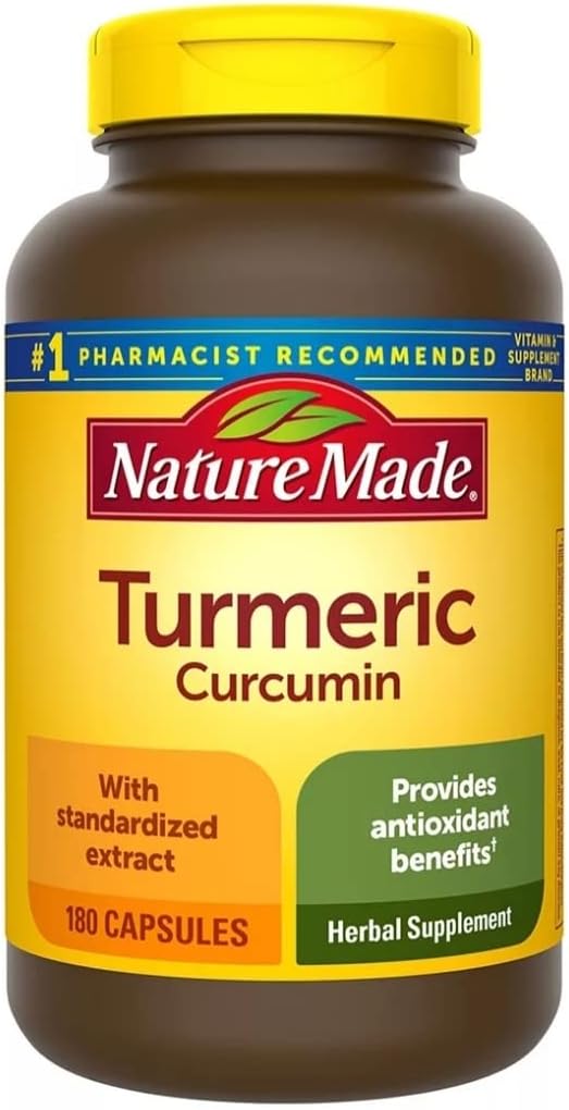 Nature Made Turmeric Curcumin 500mg Value Size 180 Capsules