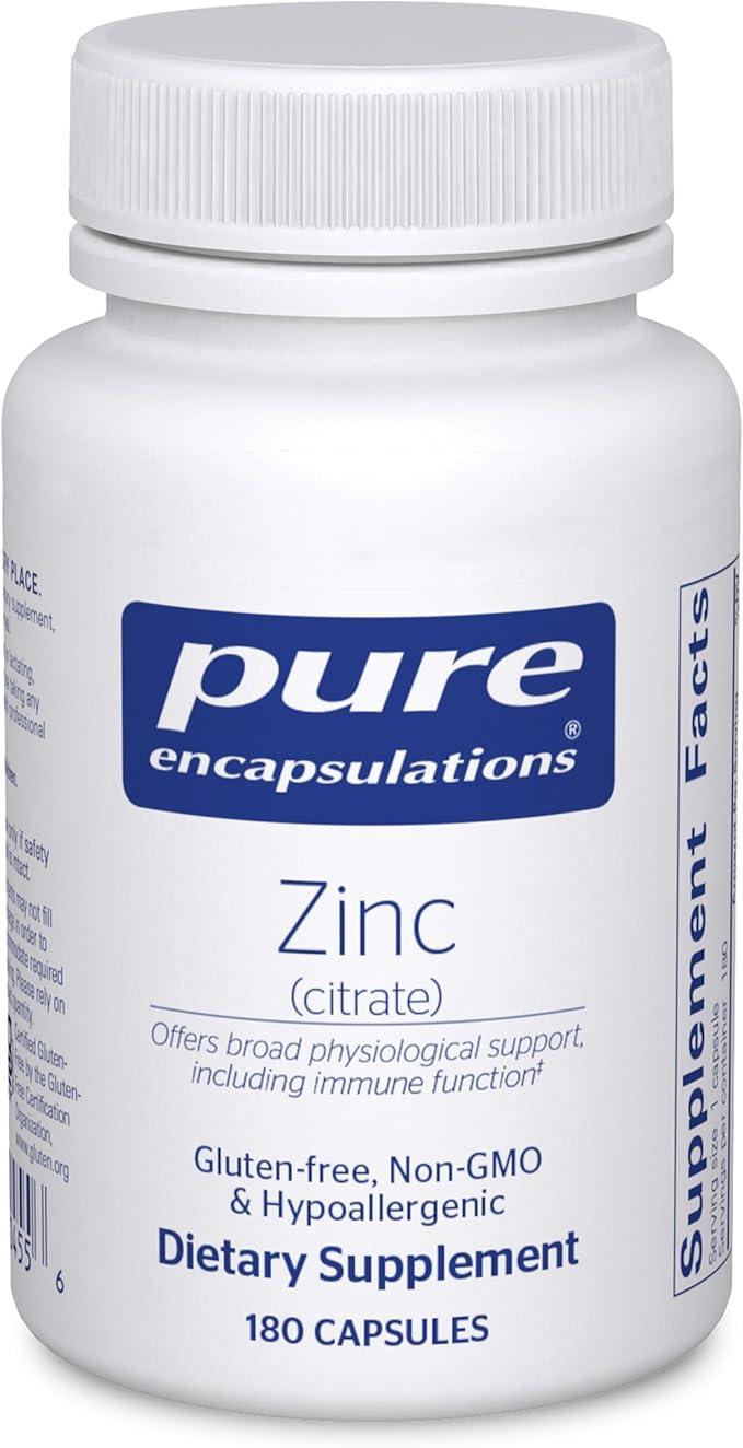 Pure Encapsulations Zinc Citrate 180 Capsules