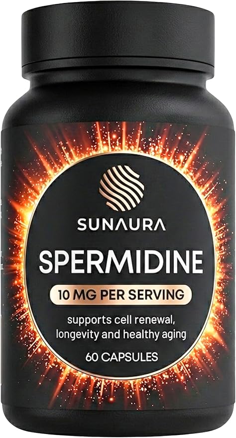 SUNAURA Spermidine 10mg (Spermidine 3HCl), 60 Capsules
