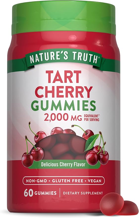 Nature's Truth Tart Cherry Gummies, 60 Count Vegan