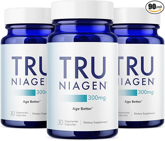TRU NIAGEN Nicotinamide Riboside 300mg, 3-Bottle Supply (90 Servings)