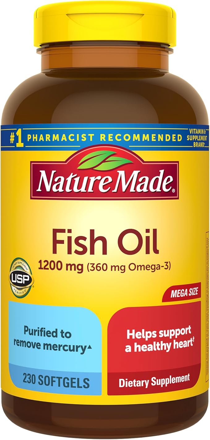 Nature Made Fish Oil Omega-3 1200mg, 230 Softgels