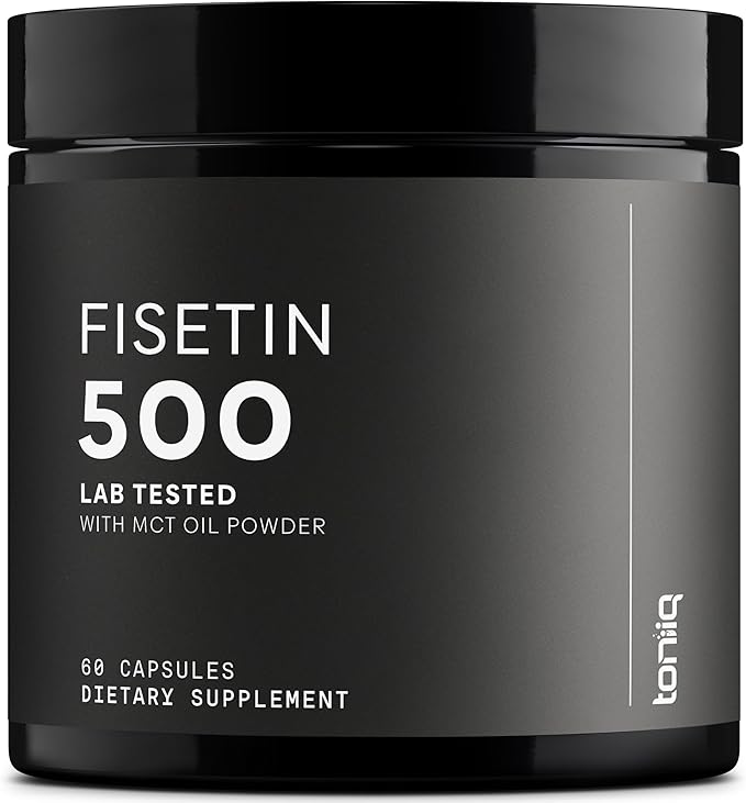 Toniiq Ultra High Purity Fisetin 500mg 98%+ Purity, 60 Capsules